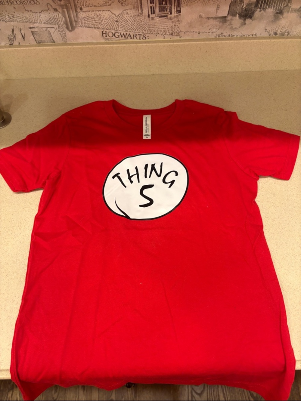 Bella Canvas Red "Thing 5" Short Sleeve Tee